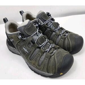 Women's 7 M - KEEN Utility EH Hiking Outdoor Shoes Low Top Lace Up Green EUC